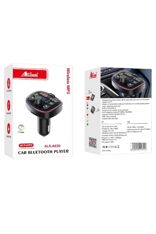 ALS-A83D ALLISON WHOLESALE CAR MP3 PLAYER FM TRANSMITTER